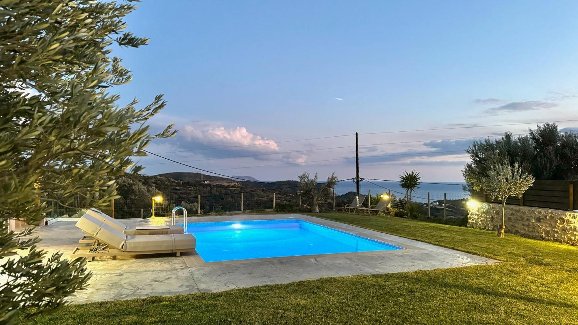 Villa Michael Triopetra Private Villa, Private Swimming Pool, Garden, Panoramic Sunset מראה חיצוני תמונה